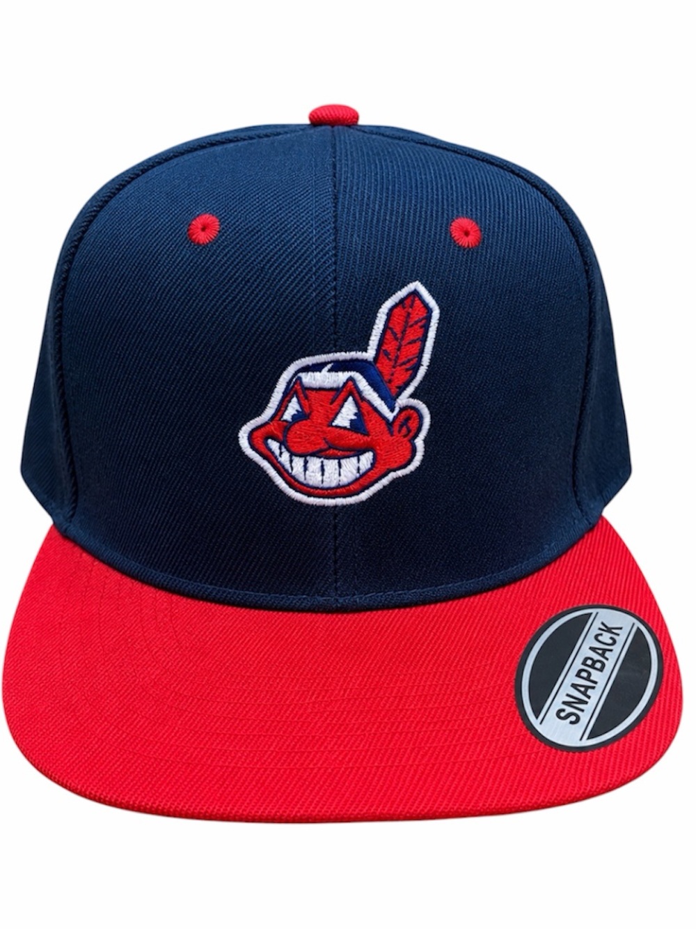 Cleveland Indians Navy and Red Snapback Baseball Hat Cleveland Indians hat